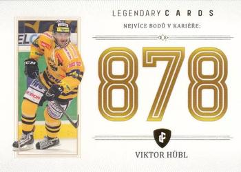 2023 Legendary Cards Rekordy České Extraligy Ledního Hokeje 1994-2021 - Základní Části Gold #ZC-PC2 Viktor Hubl Front