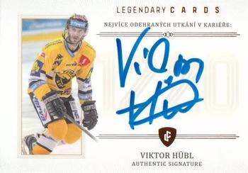 2023 Legendary Cards Rekordy České Extraligy Ledního Hokeje 1994-2021 - Základní Části Authentic Signature #ZC-U02 Viktor Hubl Front