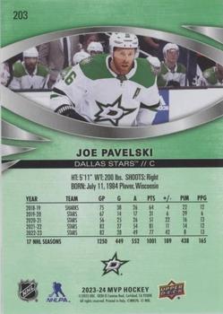 2023-24 Upper Deck MVP - Green Script #203 Joe Pavelski Back