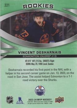 2023-24 Upper Deck MVP - Green Script #221 Vincent Desharnais Back