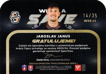 2023-24 SportZoo Tipos Extraliga - What a Save Autograph #WSS-JJ Jaroslav Janus Back