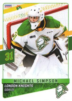 2023-24 Choice London Knights (OHL) #22 Michael Simpson Front