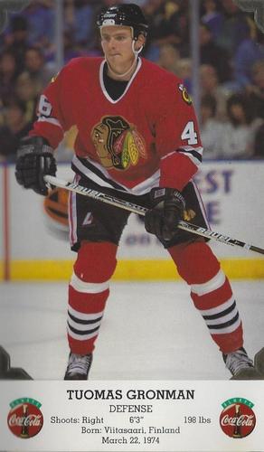 1996-97 Coca-Cola Chicago Blackhawks #NNO Tuomas Gronman Front