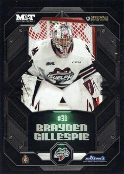 2023-24 Guelph Storm (OHL) #NNO Brayden Gillespie Front