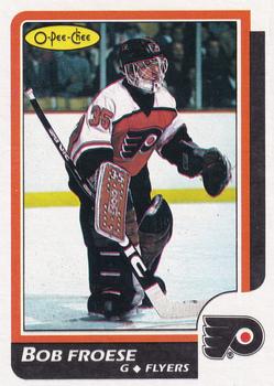 1986-87 O-Pee-Chee - Blank Back #55 Bob Froese Front
