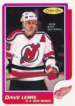 1986-87 O-Pee-Chee - Blank Back #85 Dave Lewis Front