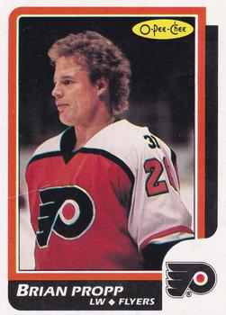 1986-87 O-Pee-Chee - Blank Back #86 Brian Propp Front