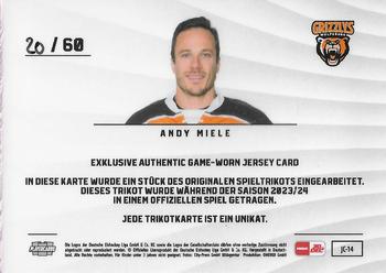 2023-24 Playercards (DEL) - Jerseys #JC-14 Andy Miele Back
