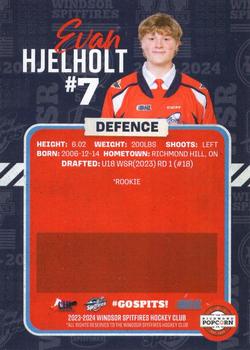 2023-24 Windsor Spitfires (OHL) #NNO Evan Hjelholt Back