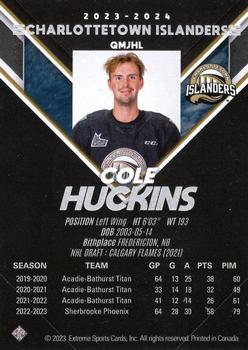 2023-24 Extreme Charlottetown Islanders (QMJHL) - Autographs Bronze #NNO Cole Huckins Back