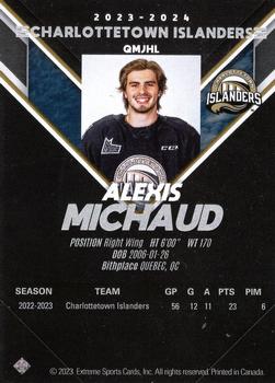 2023-24 Extreme Charlottetown Islanders (QMJHL) - Autographs Bronze #NNO Alexis Michaud Back