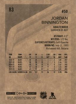 2023-24 O-Pee-Chee - Retro #83 Jordan Binnington Back