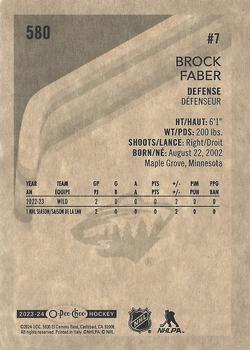 2023-24 O-Pee-Chee - Retro #580 Brock Faber Back