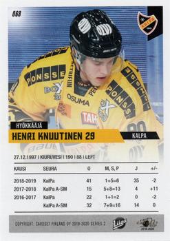 2019-20 Cardset Finland Series 2 #068 Henri Knuutinen Back
