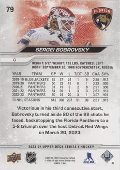 2023-24 Upper Deck - Silver Foil #79 Sergei Bobrovsky Back