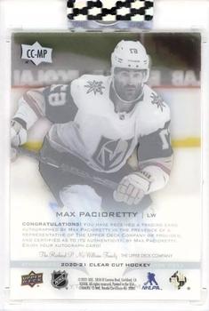 2022-23 Upper Deck Clear Cut - Update 2020-21 : Base Set #CC-MP Max Pacioretty Back