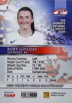 2023 BY Cards IIHF Women's World Championship  (unlicensed) #8 Rory Guilday Back