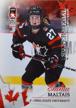 2023 BY Cards IIHF Women's World Championship #43 Emma Maltais Front