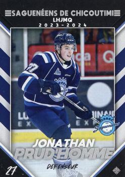 2023-24 Extreme Chicoutimi Sagueneens (QMJHL) #NNO Jonathan Prud'homme Front