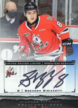 2021-22 Extreme Niagara IceDogs (OHL) Autographs #NNO Brenden Sirizzotti Front