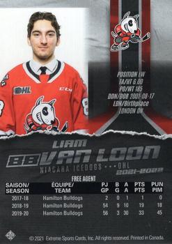 2021-22 Extreme Niagara IceDogs (OHL) Autographs #NNO Liam Van Loon Back
