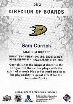 2023-24 Upper Deck - Director of Boards Sparkle #DB-3 Sam Carrick Back