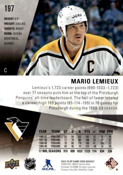 2023-24 SP Game Used - Gold #197 Mario Lemieux Back