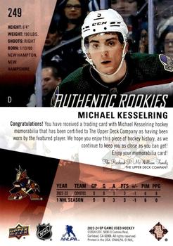 2023-24 SP Game Used - Jersey #249 Michael Kesselring Back
