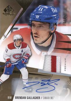 2023-24 SP Game Used - Auto Premium Material #52 Brendan Gallagher Front