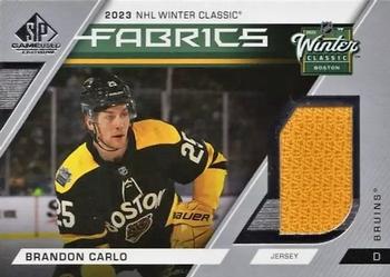 2023-24 SP Game Used - 2023 Winter Classic Fabrics #WC-10 Brandon Carlo Front