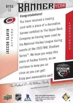 2023-24 SP Game Used - Banner Year 2023 Stadium Series #BYSS-JS Jaccob Slavin Back