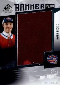 2023-24 SP Game Used - Banner Year NHL Draft #BYDR-OB Owen Beck Front