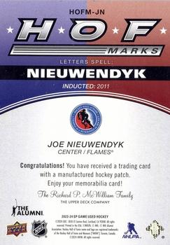 2023-24 SP Game Used - HOF Marks #HOFM-JN Joe Nieuwendyk Back