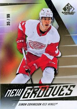 2023-24 SP Game Used - New Grooves Gold #NG-4 Simon Edvinsson Front