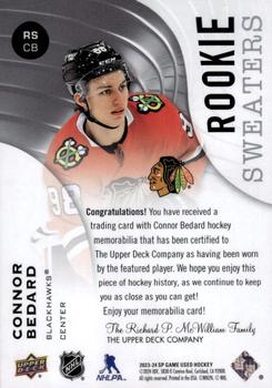 2023-24 SP Game Used - Rookie Sweaters #RS-CB Connor Bedard Back