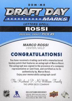 2023-24 SP Game Used - 2022-23 SP Game Used Update: Draft Day Marks #DDM-MR Marco Rossi Back