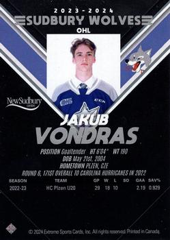 2023-24 Extreme Sudbury Wolves (OHL) #NNO Jakub Vondras Back