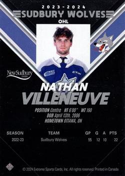 2023-24 Extreme Sudbury Wolves (OHL) #NNO Nathan Villeneuve Back