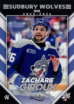 2023-24 Extreme Sudbury Wolves (OHL) #NNO Zacharie Giroux Front