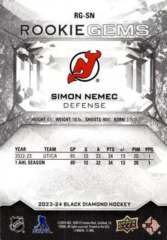 2023-24 Upper Deck Black Diamond - Rookie Gems #RG-SN Simon Nemec Back