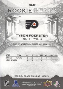 2023-24 Upper Deck Black Diamond - Rookie Gems #RG-TF Tyson Foerster Back