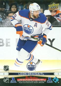 2023-24 Upper Deck Tim Hortons Greatest Duos #5 Connor McDavid / Leon Draisaitl Back