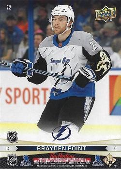 2023-24 Upper Deck Tim Hortons Greatest Duos #72 Steven Stamkos / Brayden Point Back