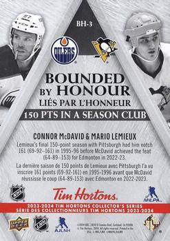 2023-24 Upper Deck Tim Hortons Greatest Duos - Bounded By Honour #BH-3 Connor McDavid / Mario Lemieux Back