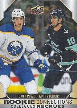 2023-24 Upper Deck Tim Hortons Greatest Duos - Rookie Connections #RC-12 Owen Power / Matty Beniers Front