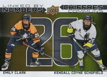 2023-24 Upper Deck Tim Hortons Greatest Duos - Linked By Numbers #LN-9 Emily Clark / Kendall Coyne Schofield Front