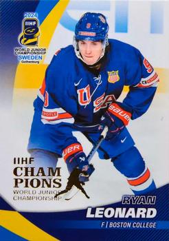 2024 BY Cards IIHF World Junior Championship #14 Ryan Leonard Front