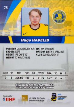 2024 BY Cards IIHF World Junior Championship #26 Hugo Havelid Back