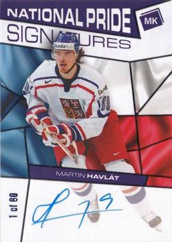 2022-23 Moje karticky Czech Ice Hockey Team - National Pride Signatures Blue #NPS-16 Martin Havlat Front