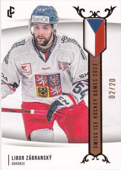 2024 Legendary Cards Expectations Road to Prague - Swiss Ice Hockey Games 2023 Gold #EHS-08 Libor Zabransky Front